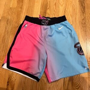 Nike men’s pink & Blue Miami heat shorts